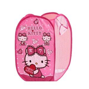 NWT Hello Kitty Folding Laundry Basket, Home Clothes Storage Basket